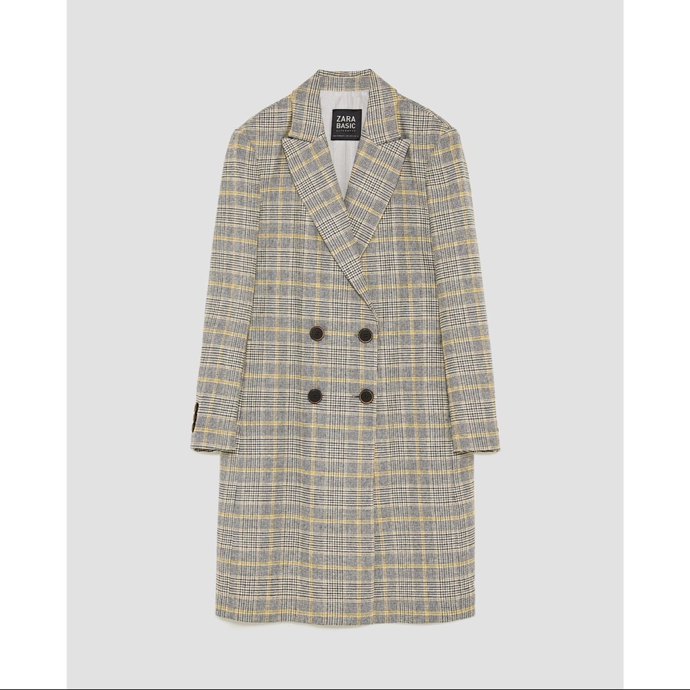 ZARA Checked wool coat
